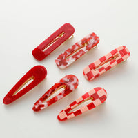 VDay Printed Barrette Hair Clips