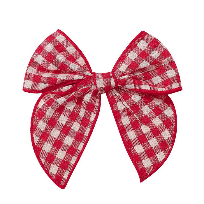 Red & White Gingham Bow