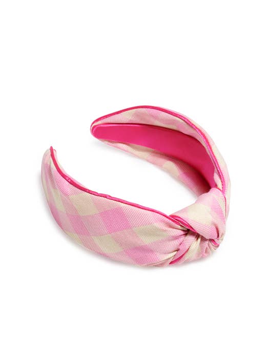 PLAID KNOTTED HEADBAND