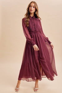 Mulberry Polka Dot Maxi