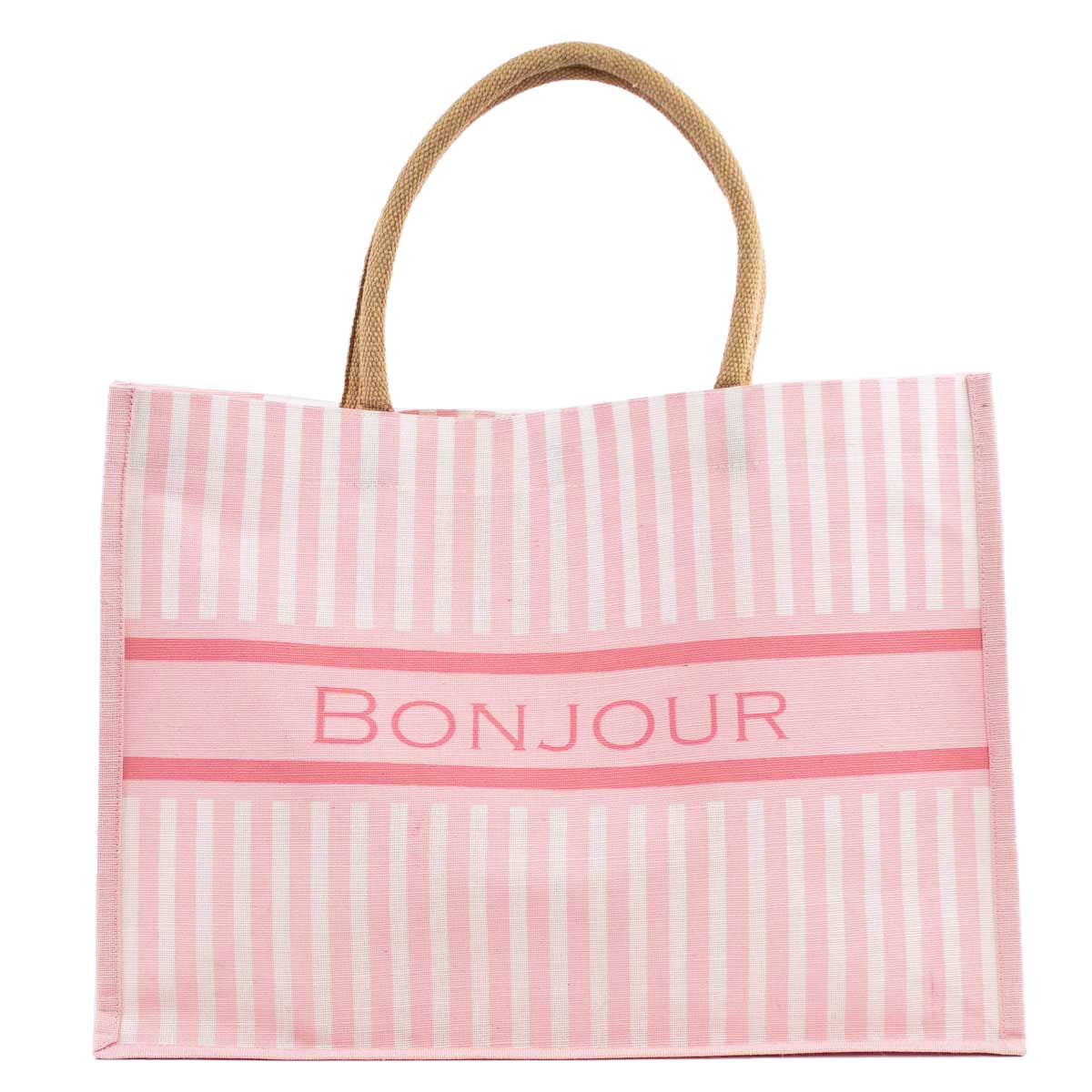 Bonjour Stripe Juco Tote