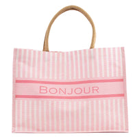 Bonjour Stripe Juco Tote