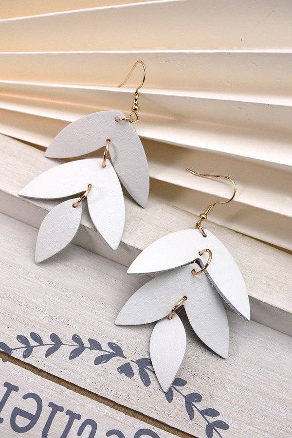 Leather Leaf Earrings