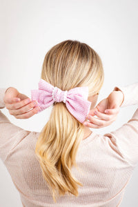 Skylar Pompom Bow Barrette