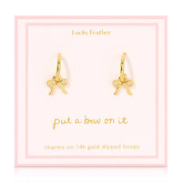 Beautiful Bows - Bow Charm Hoops - Gold