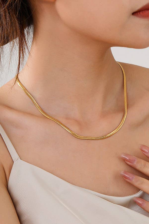 STAINLESS STEEL WATERPROOF TARNISH FREE NECKLACE | 40NK318