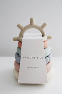 Classic Silicone Stacking Teething Ring Toy 