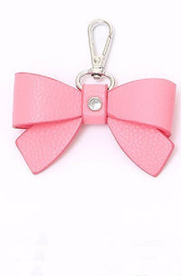 VEGAN LEATHER BOW KEYCHAIN