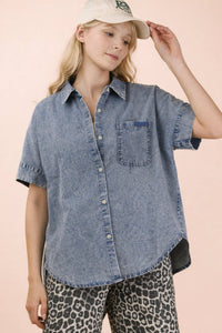 Mineral Wash Oversized Top