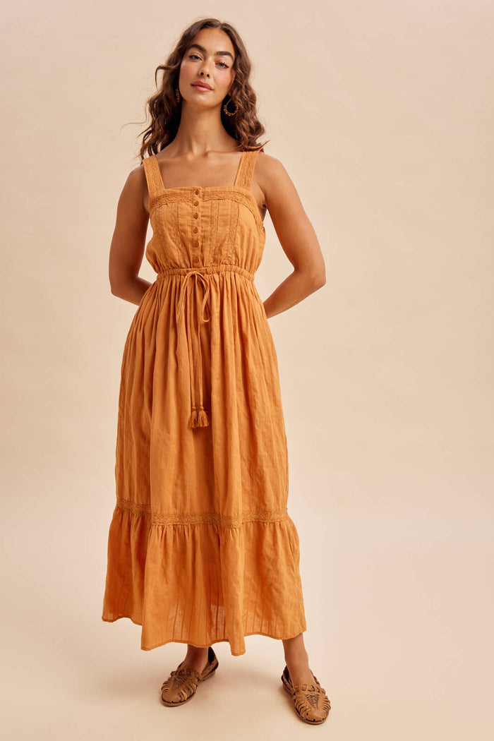 Orange Spice Midi Dress