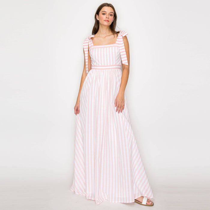 Pink Stripe Maxi Dress