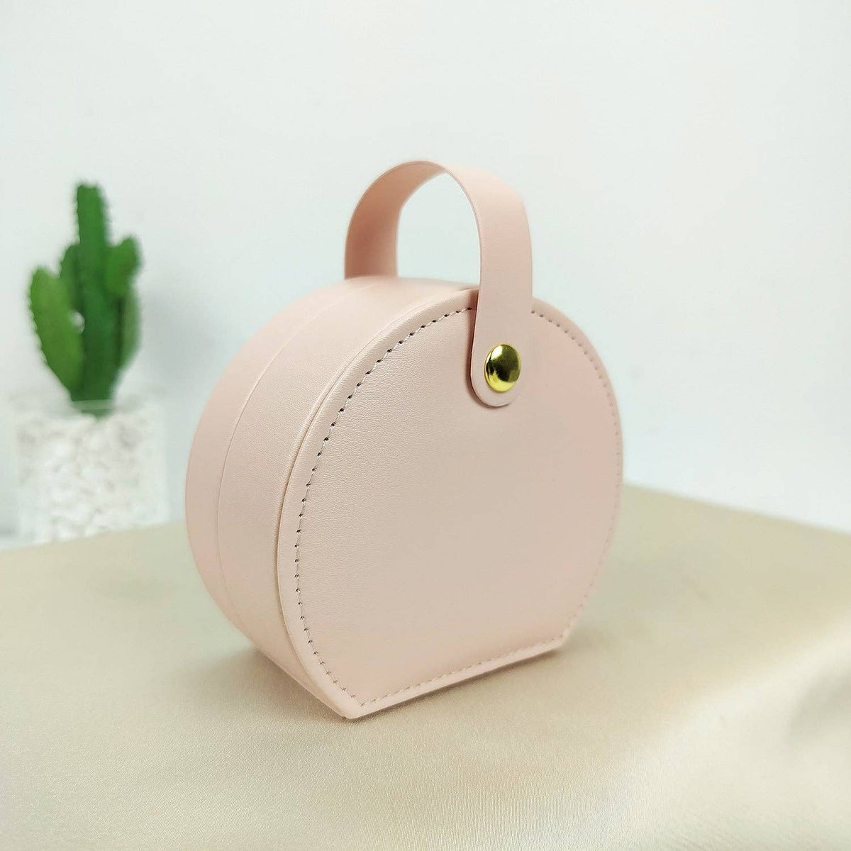 Vegan Leather Mini Portable Jewelry Storage Gift Box