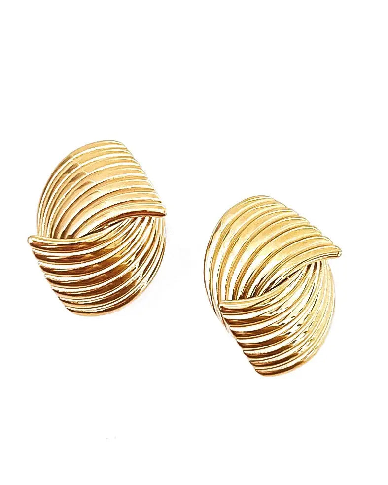 Emari Textured Stud Earrings