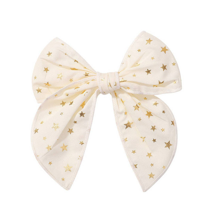Gold Star Hair Bow