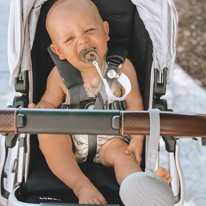 Ali+Oli Linen Pacifier Clips (Forest)