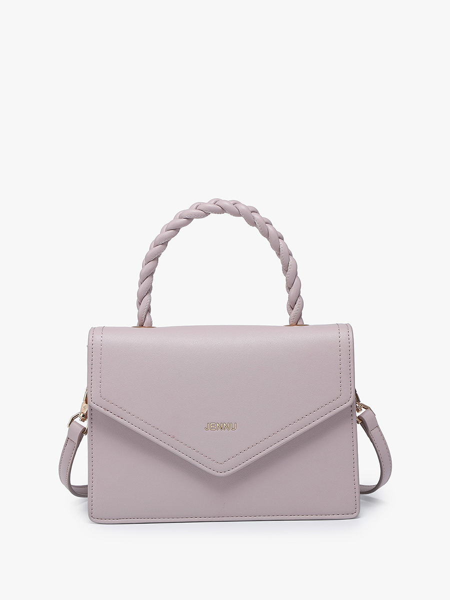 Lavender Cairo Braided Crossbody Clutch