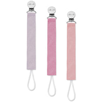 Ali+Oli Linen Pacifier Clips (Flamingo)
