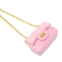 Yellow Quilted Sparkle Mini Purse