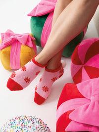 PEPPERMINT HOME SOCKS, PINK