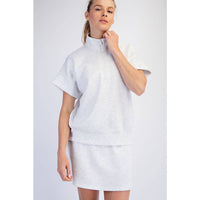 Cream Quarter Zip Top