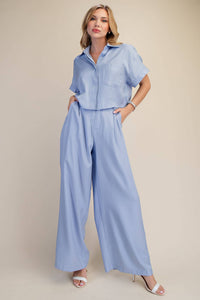 High Waist Tailored Wide Pants