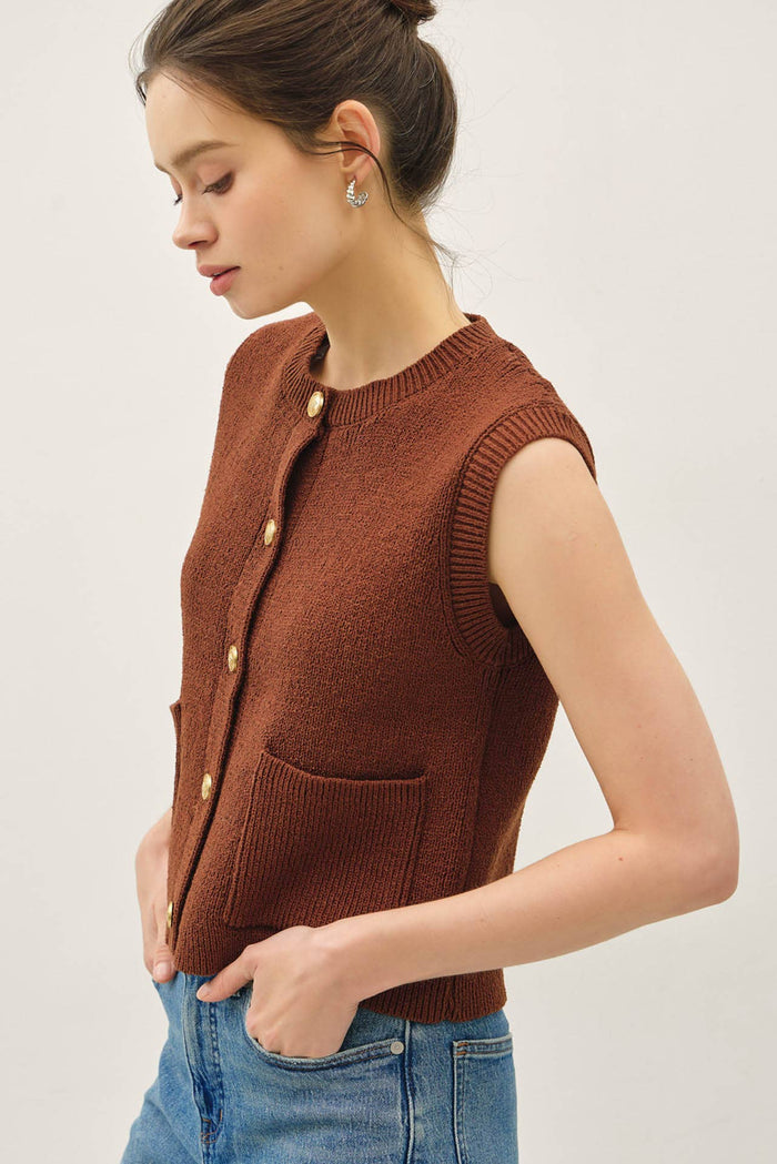 Brown Sweater Vest
