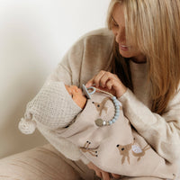 Taupe Deer Receiving Baby Blanket