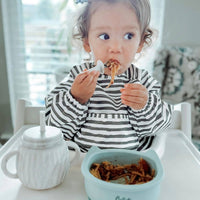 The Grayson Long Sleeve Bib - Brush Stripes