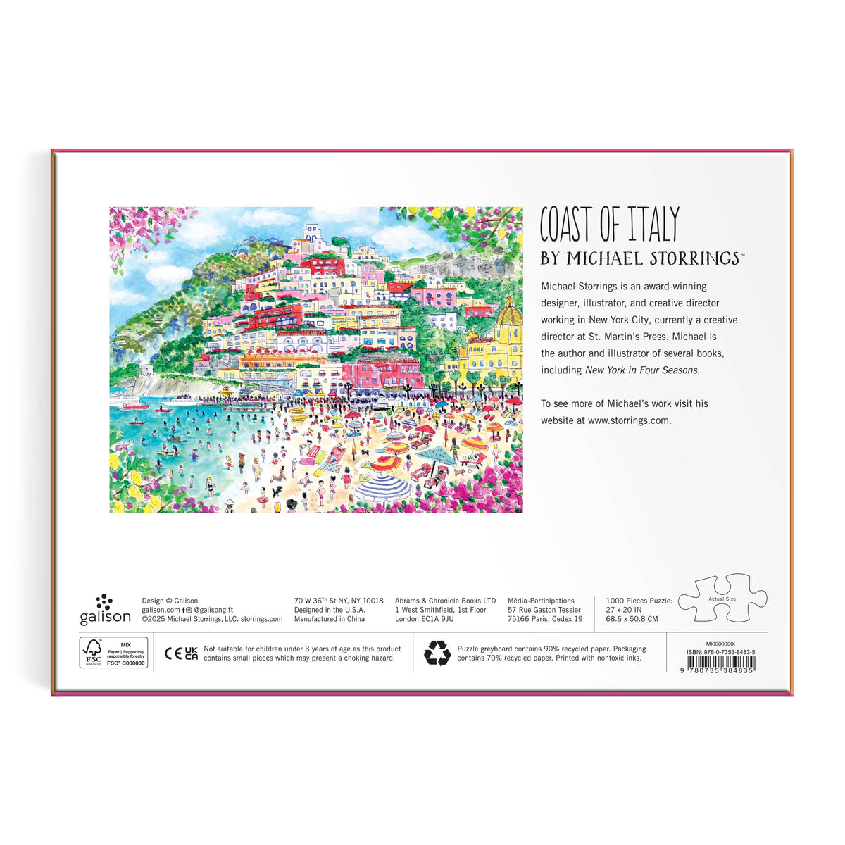 Michael Storrings Coast of Italy 1000 Piece Puzzle
