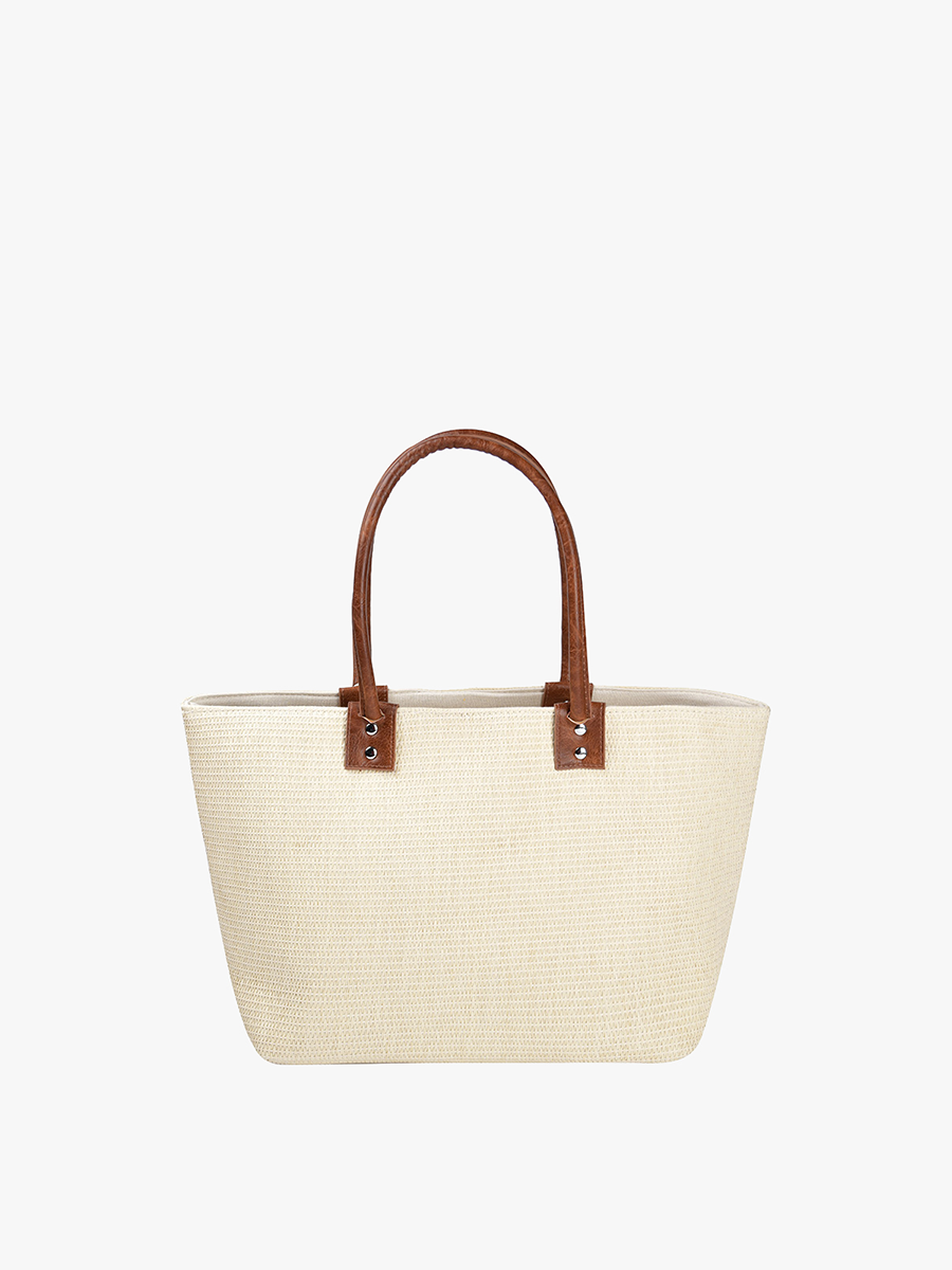 Angelica Small Straw Tote