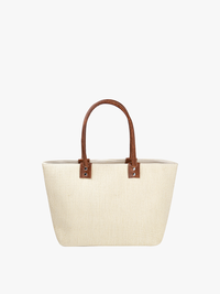 Angelica Small Straw Tote