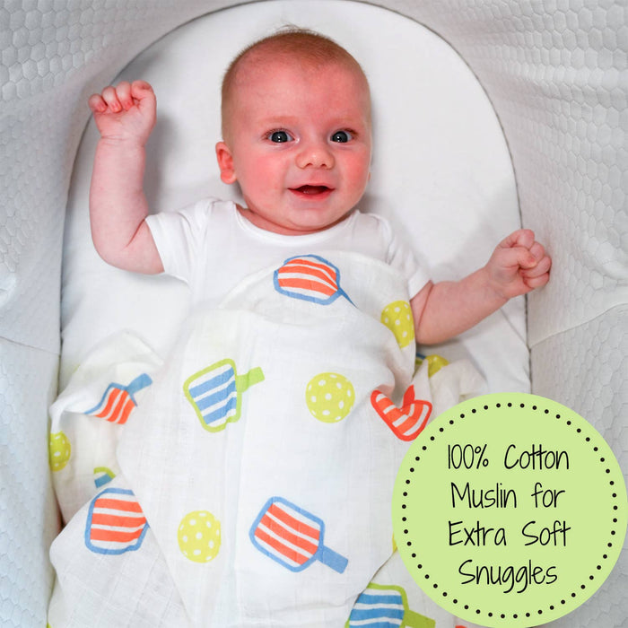 I Can't, I Have Pickleball Baby Muslin Swaddle Blanket