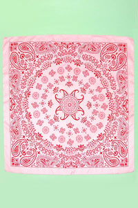 Pink/Red Paisley Bandana Scarf