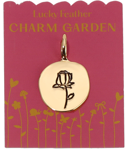 Gold Rose Charm