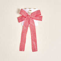Double Take Hair Bow–Gingham Red