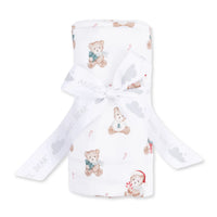 Christmas Teddy Bears Swaddle