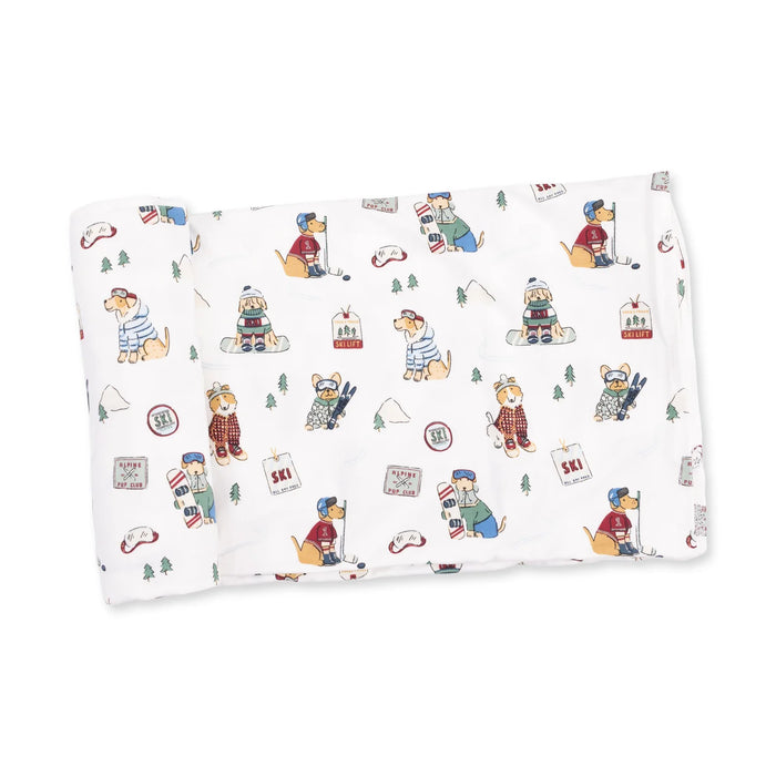 Winter Sports Dogs Swaddle - Green