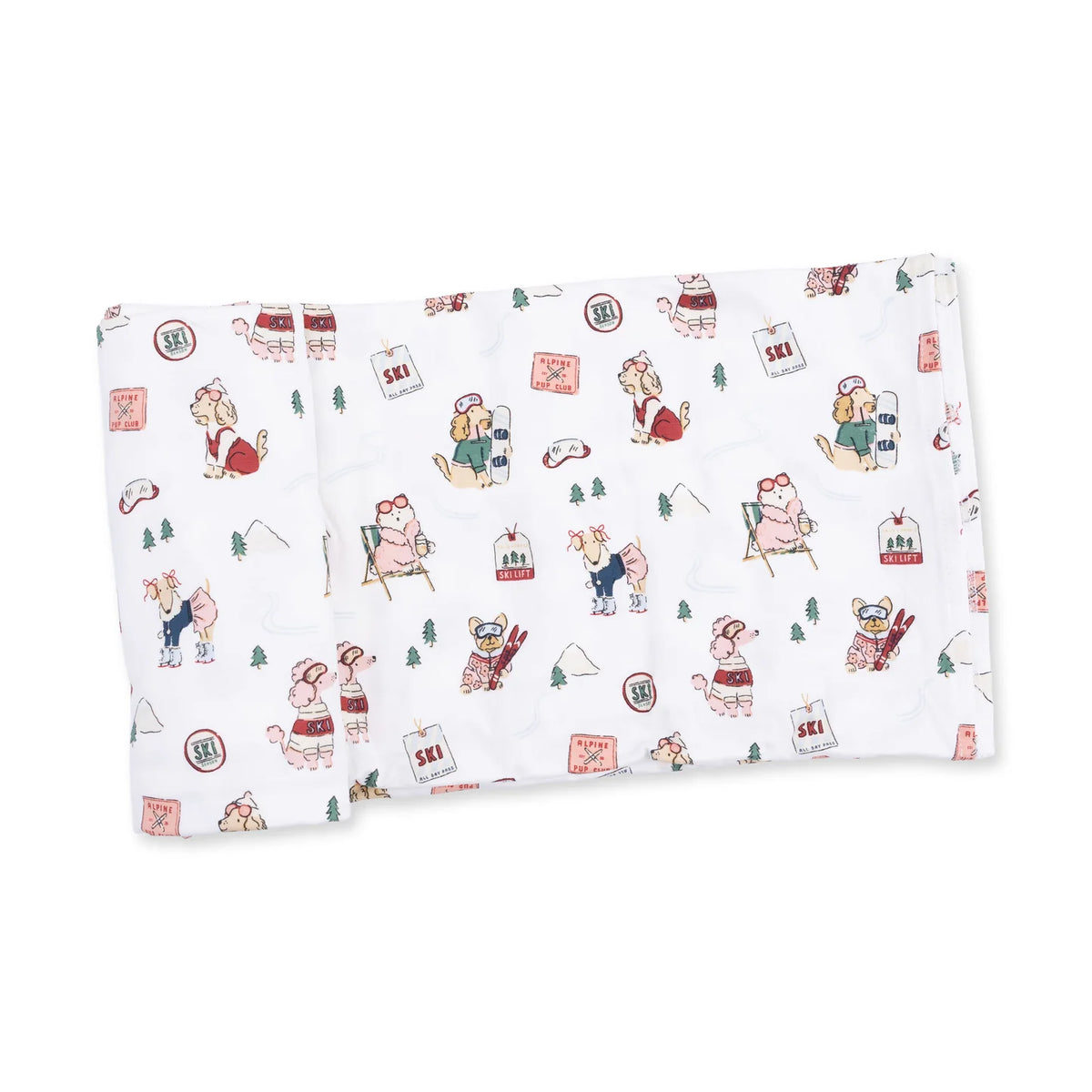 Winter Sports Dogs Swaddle - Pink