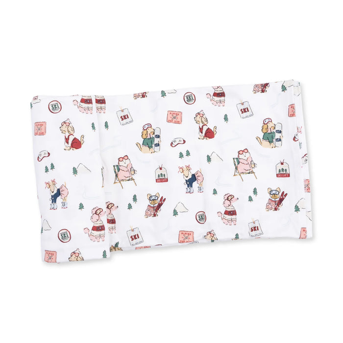 Winter Sports Dogs Swaddle - Pink