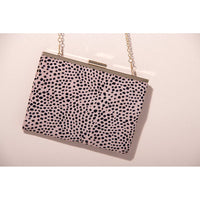 HARDING GOLD FRAME LEOPARD CLUTCH, PINK