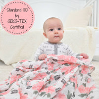 Pretty in Peony Baby Muslin Swaddle Blanket