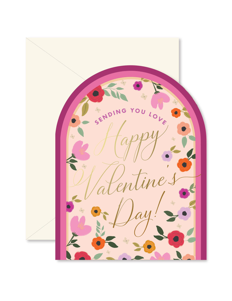 Valentine's Day Floral Arch Greeting Card