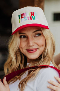 Feeling Festive Two-Toned Christmas Trucker Hat