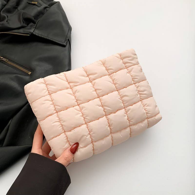 Quilted Cosmetic Makeup Pouch