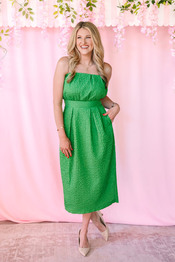 Textured Green Midi