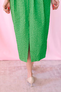 Textured Green Midi