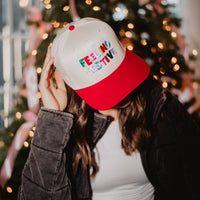Feeling Festive Two-Toned Christmas Trucker Hat