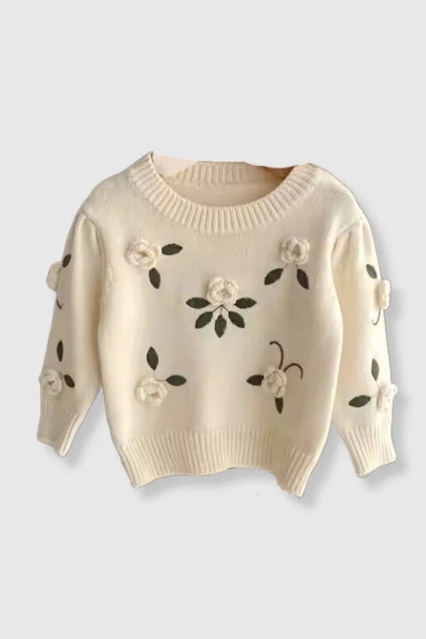 Cotton Floral Detail Sweater