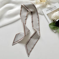 Black Lines Skinny Twilly Scarf