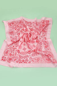 Pink/Red Paisley Bandana Scarf